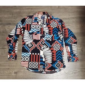 Vintage 90s Wrangler Western Cowboy Shirt